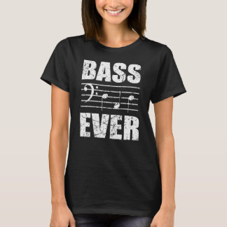 T-shirt Mens Bass papa jamais pun basse note basse et bass