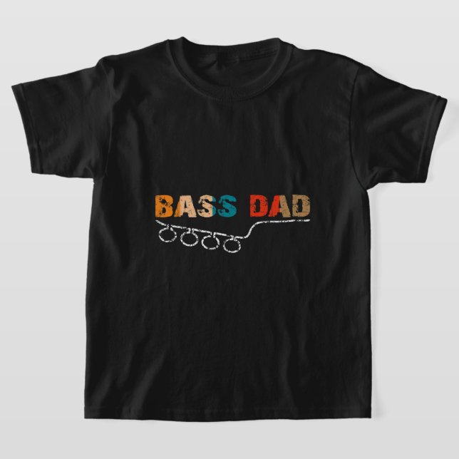 T-shirt Mens Bassdad Papa joue basse basse basse guitare d (Poser)