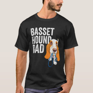 T-shirt Mens Basset Hound Papa Drôle mignon Amoureux des c