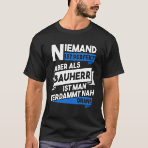 T-shirt Mens Bauherr Tourner De Maison Bâtiment Site Build