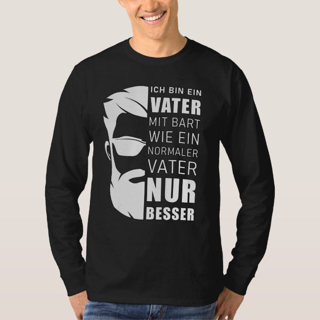 T-shirt Mens Beard Carrier Dit Ich Bin Ein Vater Mit (Devant)