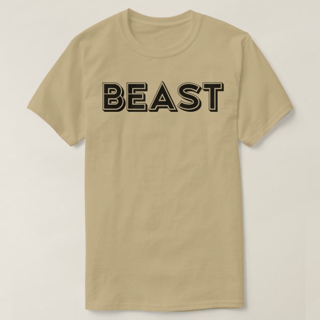 T-shirt Mens BEAST Salle de gym Fitness entraînement Bodyb (Design devant)