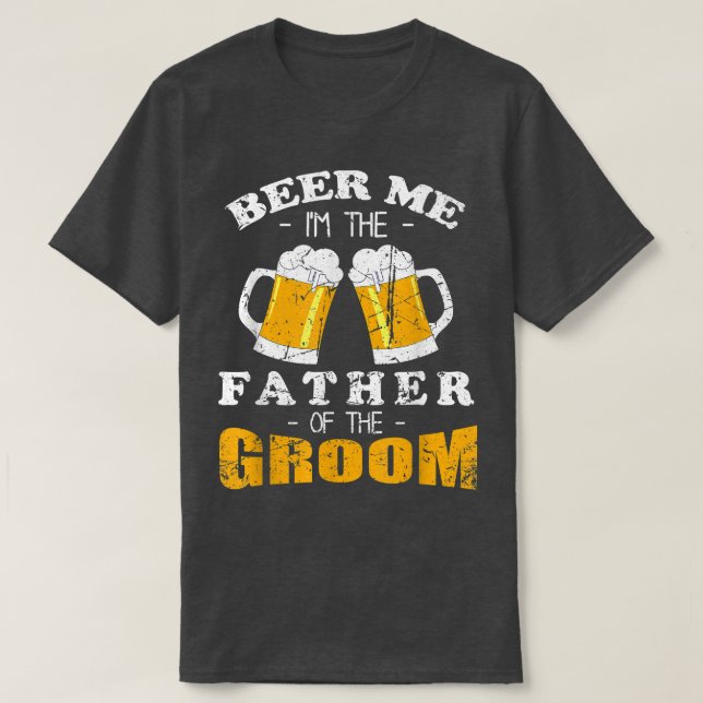 T-shirt Mens Beer Me Je suis le père de la chambre Amusant (Design devant)