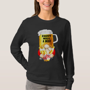 T-shirt Mens Beer Mug Gnome Tee For Dad Gardener - Papa N