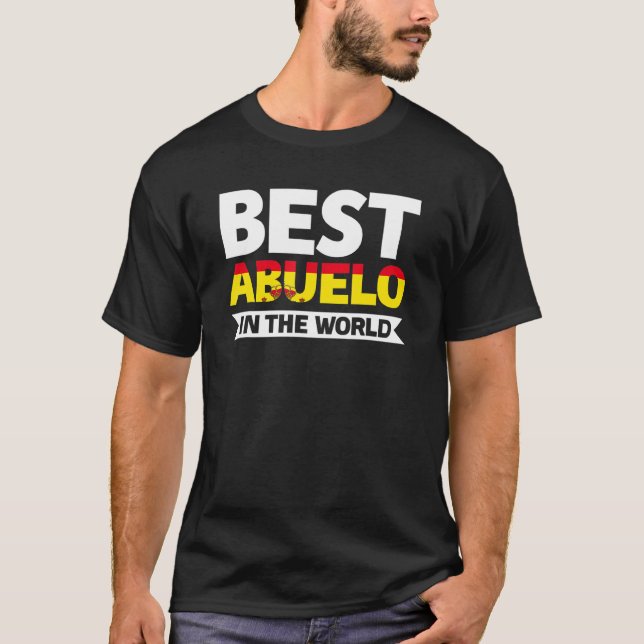 T-shirt Mens Best Abuelo Dans Le Monde Grand-Père (Devant)