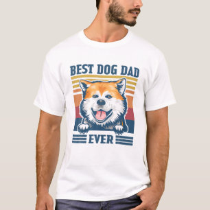 T-shirt Mens Best Akita Dad Ever Funny Dog Dad Father's Da