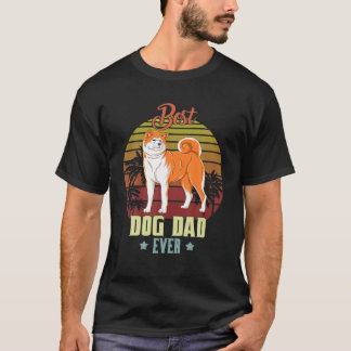 T-shirt Mens Best Akita Papa Ever Daddy Cadeaux Amoureux d