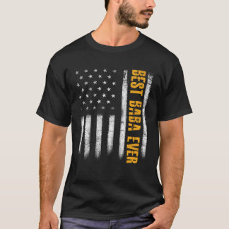 T-shirt Mens Best Baba Ever American Flag Famille Père s