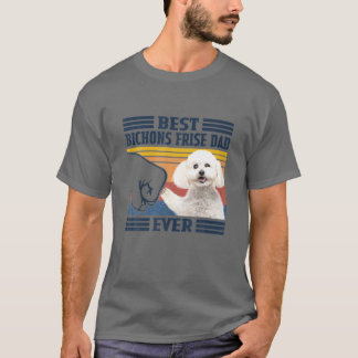 T-shirt Mens Best Bichon Frise Papa Jamais Vintage Père jo