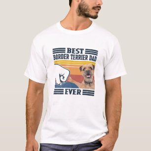 T-shirt Mens Best Border Terrier Dad Ever Funny Dog Lover