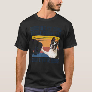 T-shirt Mens Best Boston Terrier Papa Jamais Chien Père de
