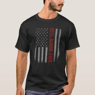 T-shirt Mens Best Bubba Jour Us Drapeau Américain Père