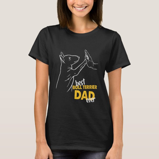 T-shirt Mens Best Bull Terrier Papa Ever Bull Terrier Papa (Devant)