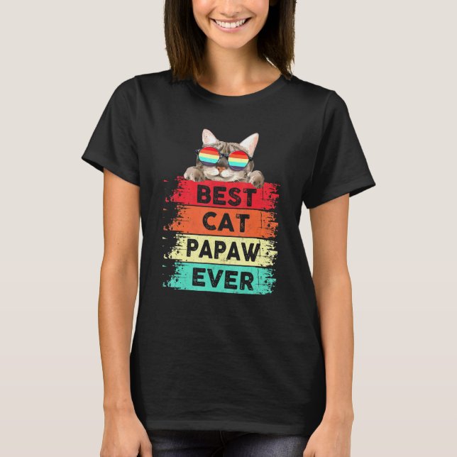 T-shirt Mens Best Cat Papaw Jamais mignonne Cat Papaw Père (Devant)