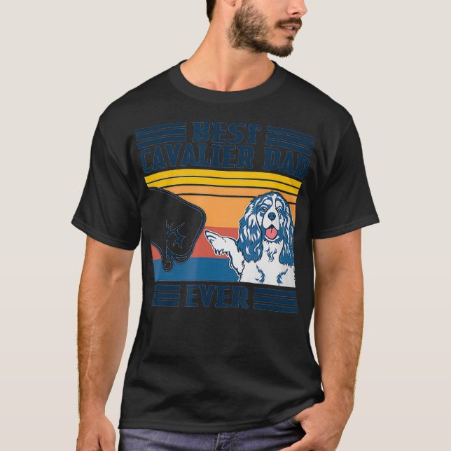 T-shirt Mens Best Cavalier King Charles Spaniel Dad Ever F (Devant)