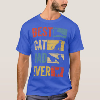 T-shirt Mens Best Chat Papa Jamais Drôle Fête des pères Ca
