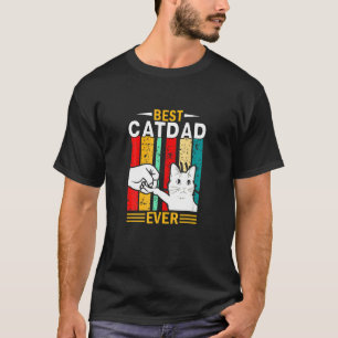 T-shirt Mens Best Chat Papa Jamais Vintage Pour Chat Père 