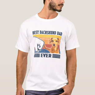 T-shirt Mens Best Dachshund Dad Ever Gift Funny Dog Lover
