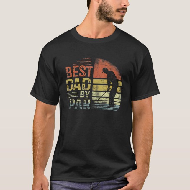 T-shirt Mens Best Dad By Par Daddy Father's Day Golf  Golf (Devant)