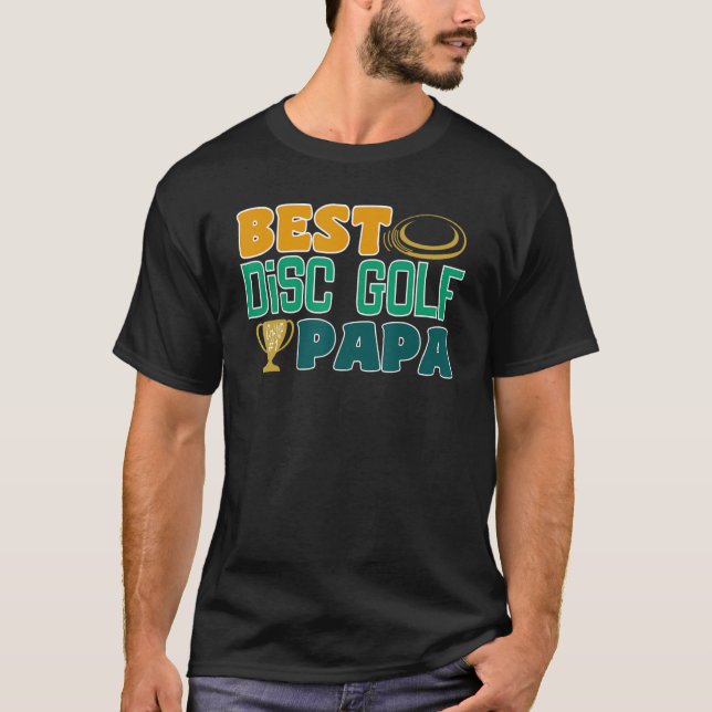 T-shirt Mens Best Dad By Par Disc Golf (Devant)
