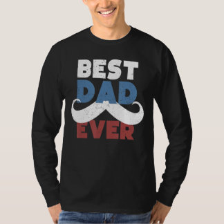 T-shirt Mens Best Dad Ever Family Parents Daddy Fathers Da