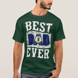 T-shirt Mens Best Dad Ever Fathers Day Kentucky Flag
