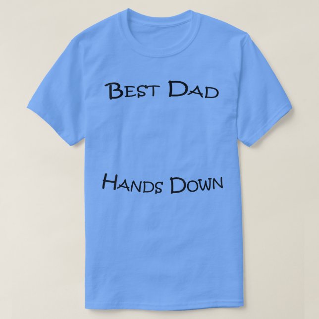 T-shirt Mens Best Dad Hands Down Craft  Hand Prints  (Design devant)