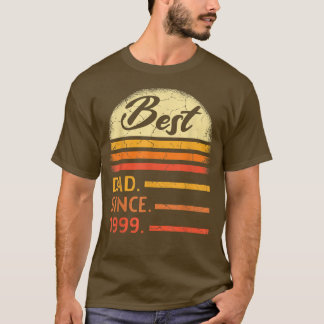 T-shirt Mens Best Dad Since 1999 Father's Day From Son Dau