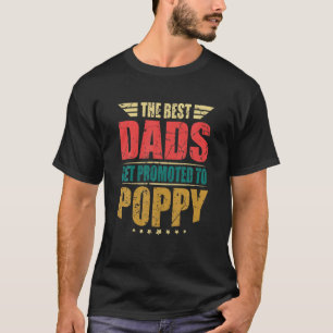 T-shirt Mens Best Dads Obtenez Promu À Poppy Nouveau Papa
