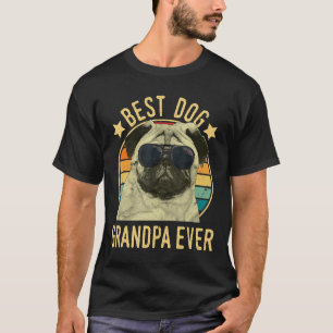 T-shirt Mens Best Dog Grandpa Ever Carlin Fête des pères