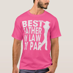 T-shirt Mens Best Father In Law By Par Vintage Pro Golfer 