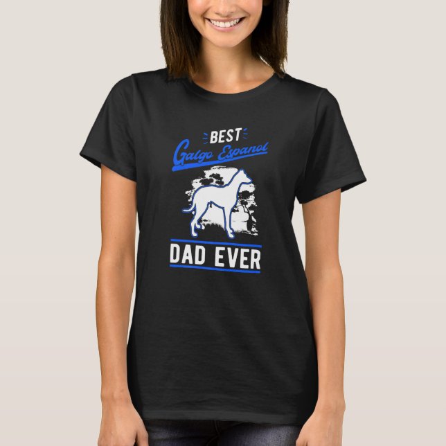 T-shirt Mens Best Galgo Espanol Dad Ever Spanish Greyhound (Devant)