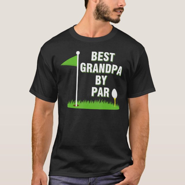 T-shirt Mens Best Grandpa By Par  Golf Fathers Day Christm (Devant)