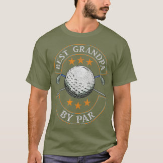 T-shirt Mens Best Grandpa By Par Golf Lover Journée sporti