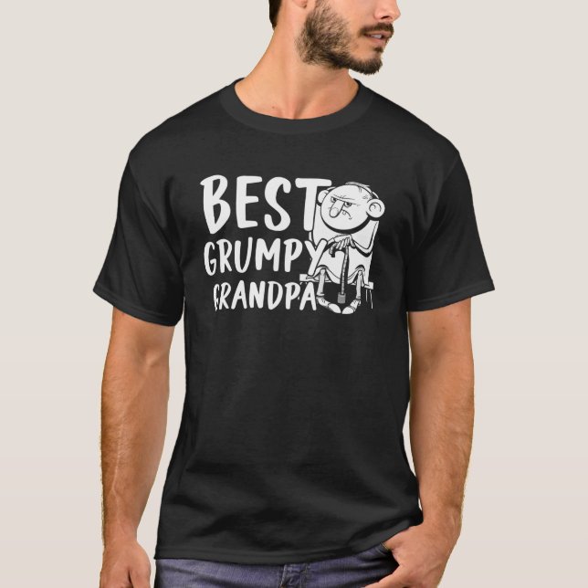 T-shirt Mens Best Grumpy Grandpa - Grandpa Fête des pères (Devant)