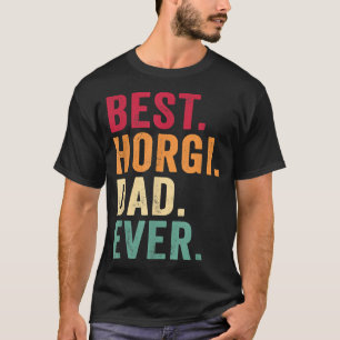 T-shirt Mens Best Horgi Papa Ever Corgi et Husky Dog Mi
