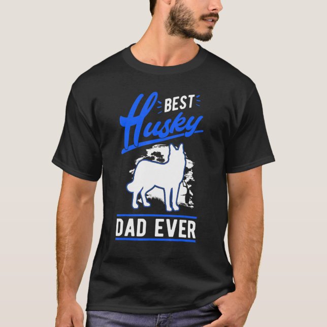 T-shirt Mens Best Husky Dad Ever Husky Dad (Devant)
