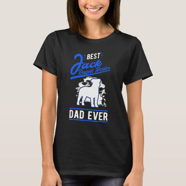 T-shirt Mens Best Jack Russell Terrier Dad Ever Jack Russe (Devant)