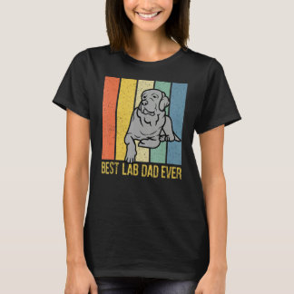 T-shirt Mens Best Lab Dad Ever Charcoal Labrador Retriever