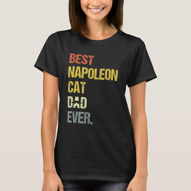 T-shirt Mens Best Napoleon Chat Papa Chat (Devant)