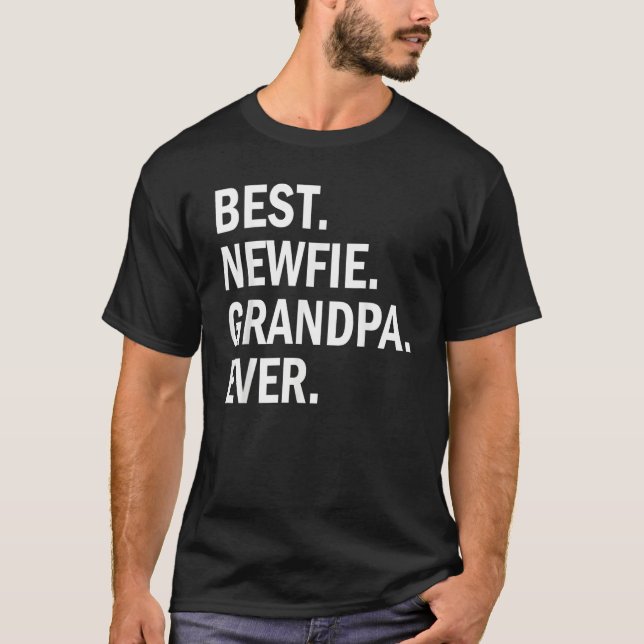 T-shirt Mens Best Newfie Grandpa Ever  Newfoundland Dog (Devant)