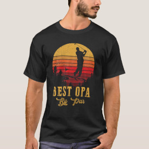 T-shirt Mens Best Opa By Par Fête des pères Golf Golf Golf