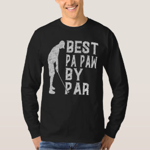 T-shirt Mens Best Pa Paw By Par Fête des pères Golf Vintag