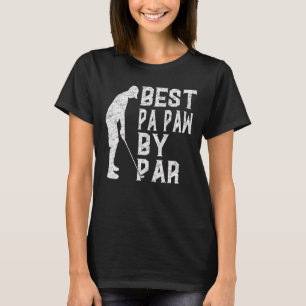 T-shirt Mens Best Pa Paw By Par Fête des pères Golf Vintag