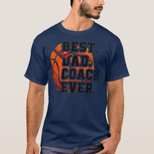 T-shirt Mens Best Papa basket-ball entraîneur jamais Fête