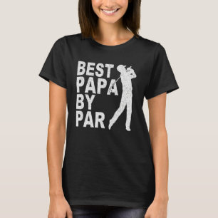 T-shirt Mens Best Papa By Par Disc Golf Pour Hommes Pères