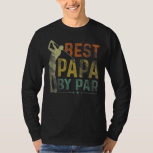 T-shirt Mens Best Papa By Par Golf Grandpa Golfer Père