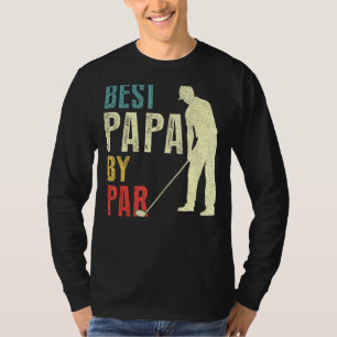 T-shirt Mens Best Papa By Par Par Golf Fête des pères Papa