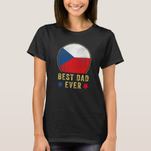 T-shirt Mens Best Papa Ever Tchèque Père Pays Tchèque Repu