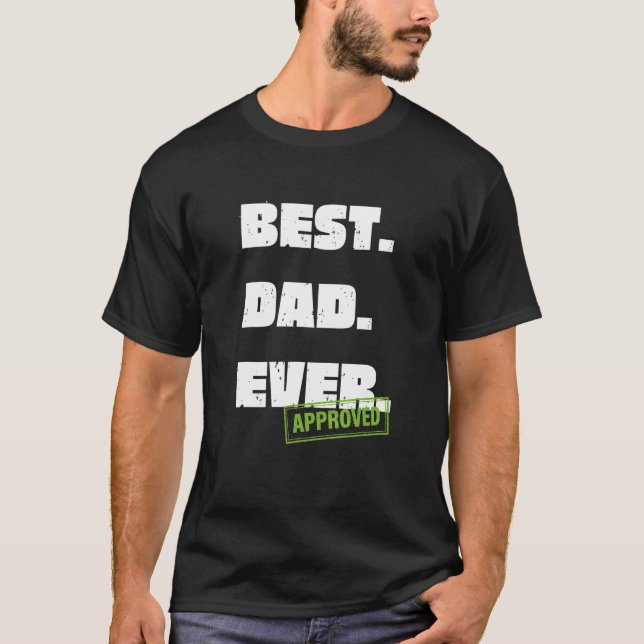 T-shirt Mens Best Papa Jamais Approuvé (Devant)